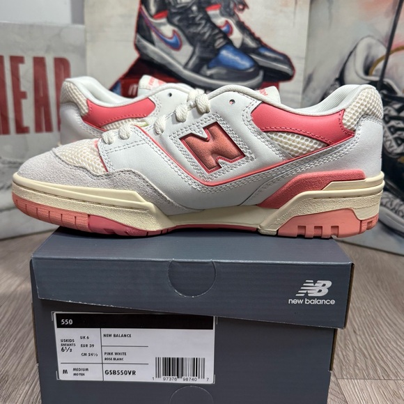New Balance 550 Desert Pink Sea Salt Shoes GS
5.5Y/7W, 6Y/7.5W, 6.5Y/8W, 7Y/8.5W - Picture 5 of 13